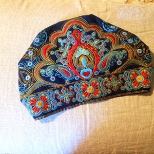 NWOT Bojo Embroidered Beanie/Hat Dark Blue